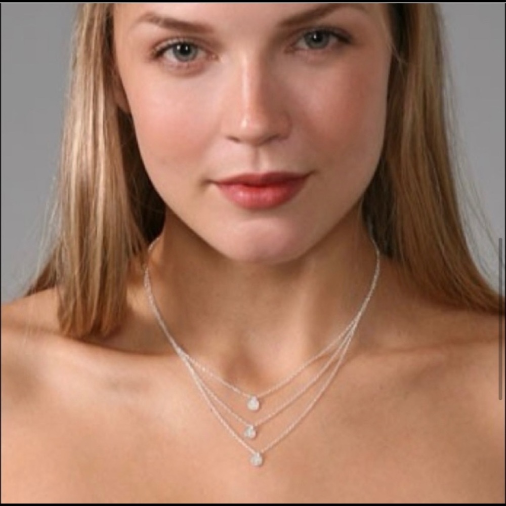Gorjana Three Disc Necklace Silver Tiered Layered